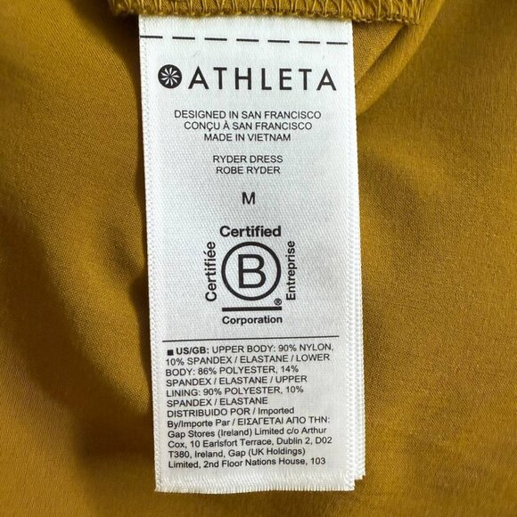 Athleta Ryder Midi Dress in Brass Yellow size M - Picture 5 of 6